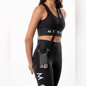 Black Card Holder Wallet Phone Case w Strap iPhone 12 Pro